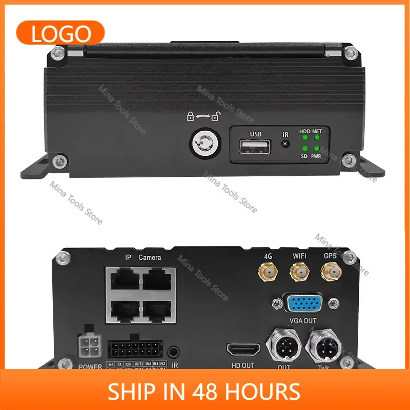 4CH MNVR IPC 1080P Linux-Based Driving Recorder 4G WIFI 4TB HDD H.265 AI ADAS DMS BSD Car/Truck/Bus/Vehicle