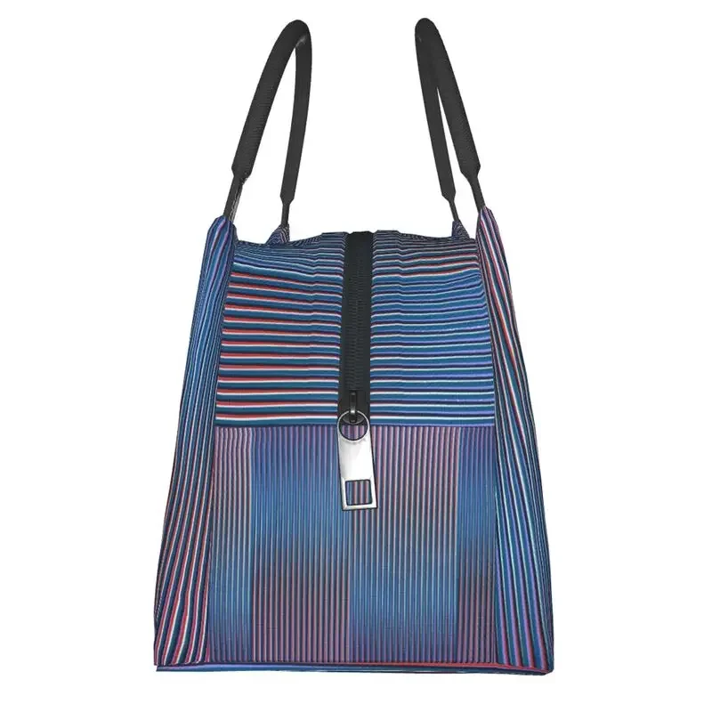 Custom Carlos Cruz Diez Lunch Bags Women Cooler Warm Insulated Lunch Box for Picnic Camping Work Travel