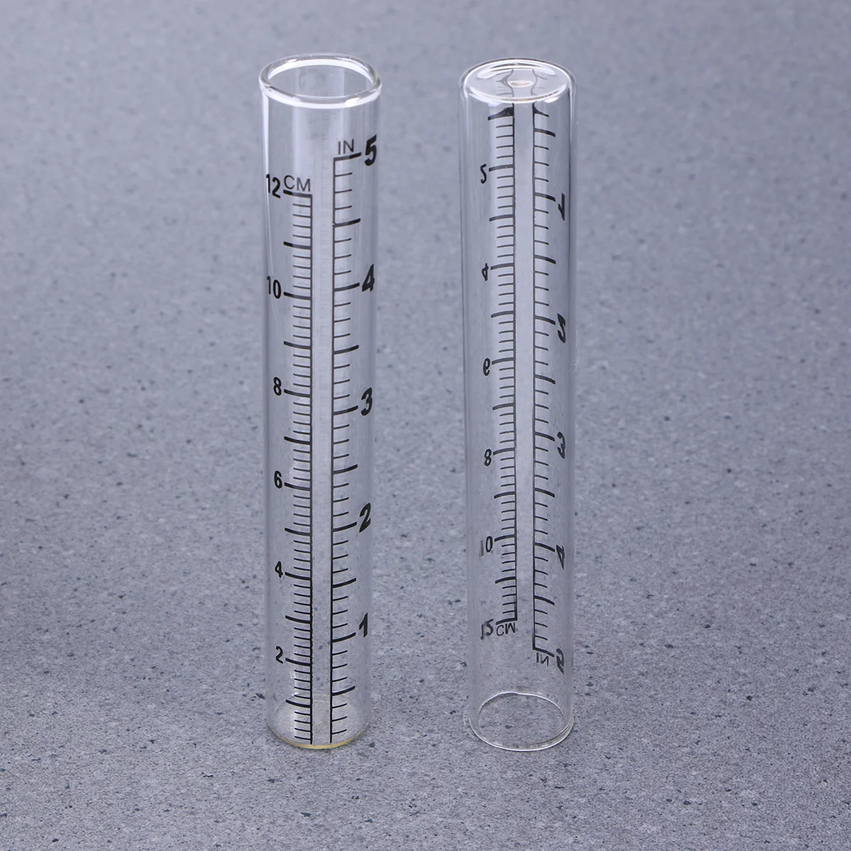 

2Pcs Glass Rain Gauge Test Tube Scaled 12cm Flat Bottom Rainfall Measure Farming Meteorological Climate Research Tool