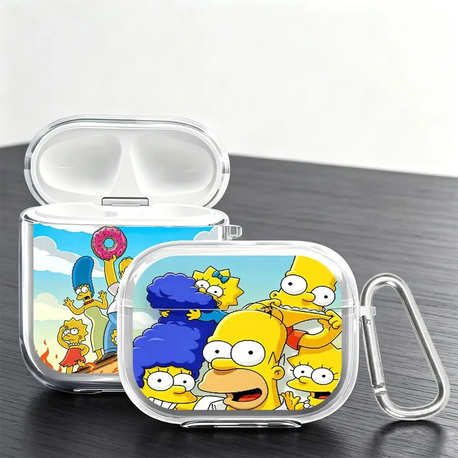 Friend S-Simpsons Case For Airpods 5 1 Pro3 4 Pro2 2 3 Pro Clear Earphone Cases Cover