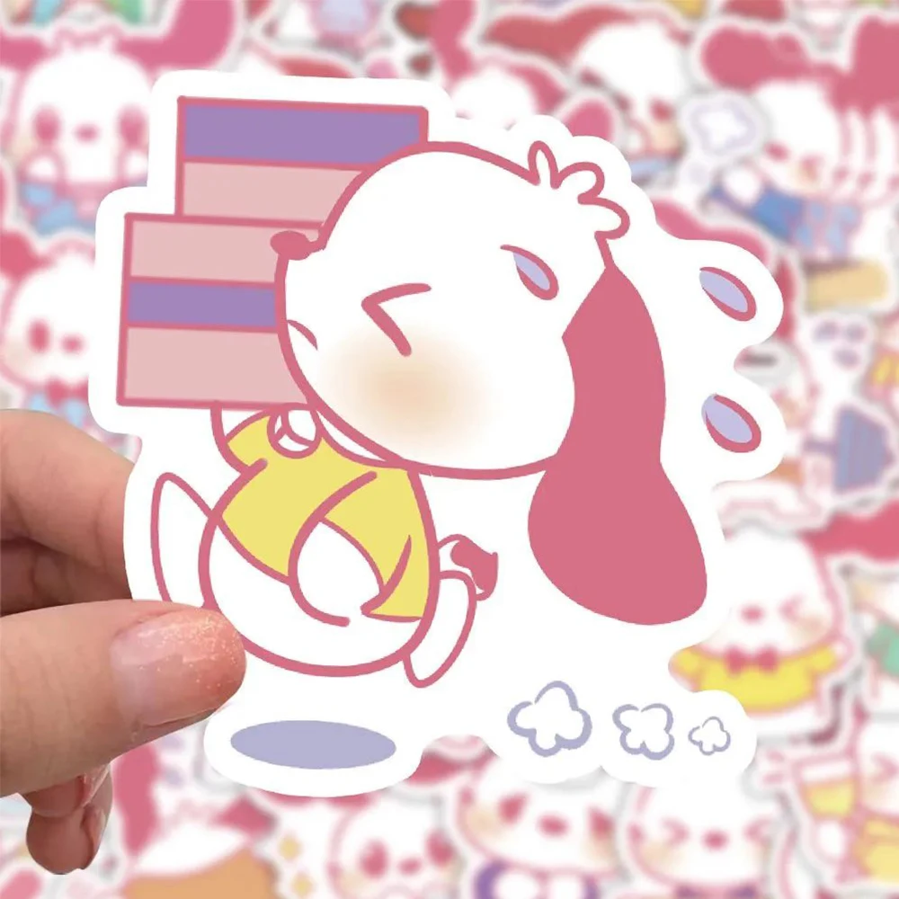 

10/30/60pcs Pink Pochacco Cartoon Stickers Sanrio Kawaii Girls Kids Decals Decorative Stationery Guitar Phone Cute Sticker Packs