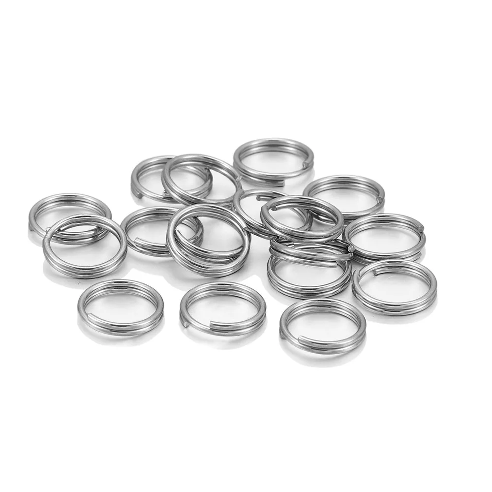 100Pcs/Lot 5-15mm Stainless Steel Double Loop Jump Ring DIY Accessories For Jewelry Making