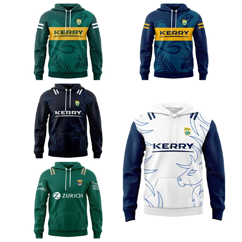 2023 2024 Kerry GAA Away Goalkeeper Jersey WexfordS Rugby Hoodie Sweatshir (Custom name and number )