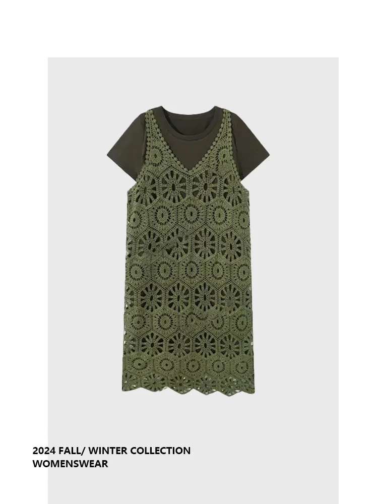 

Женское платье Forever 21 "Hokkaido Girl" с вышивкой и вырезами, комплект из двух предметов, летний стиль для повседневной носки, платье миди с коротким рукавом