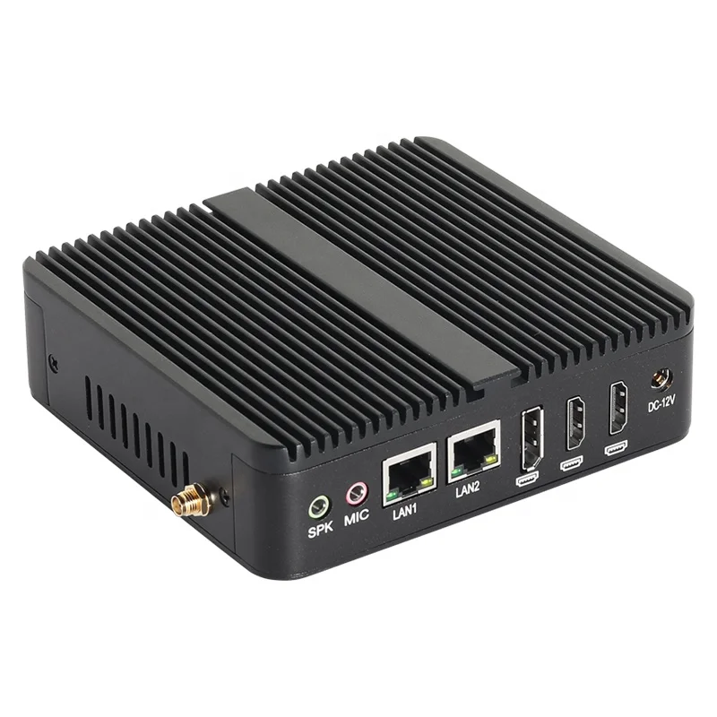 Desktop  Mini PC J6412 Dual Serial DDR4 Support WIFI  MINI-PCIE  Without Fan  Small Computer