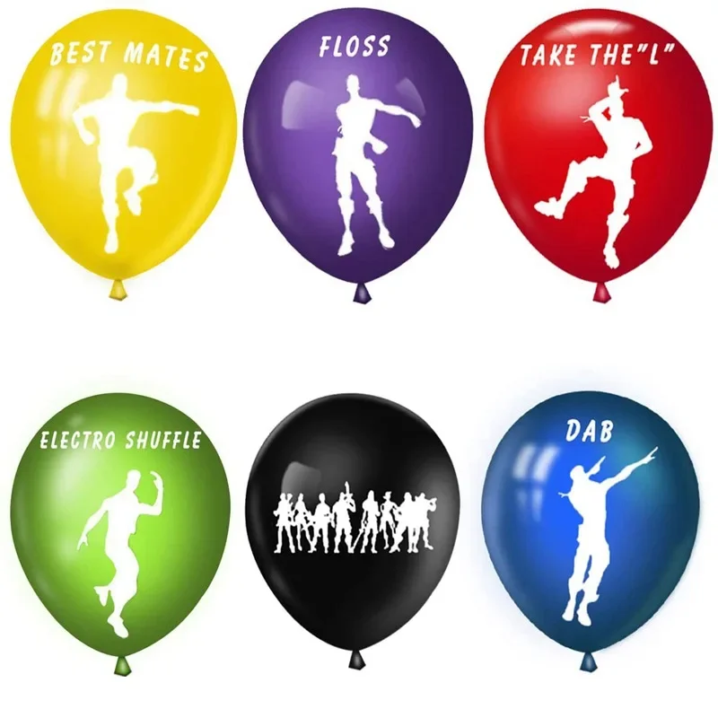 6pcs 10pcs Fortnition Latex Balloon Set Game Party Balloon Combination Children\'s Birthday Toy Party Decoration