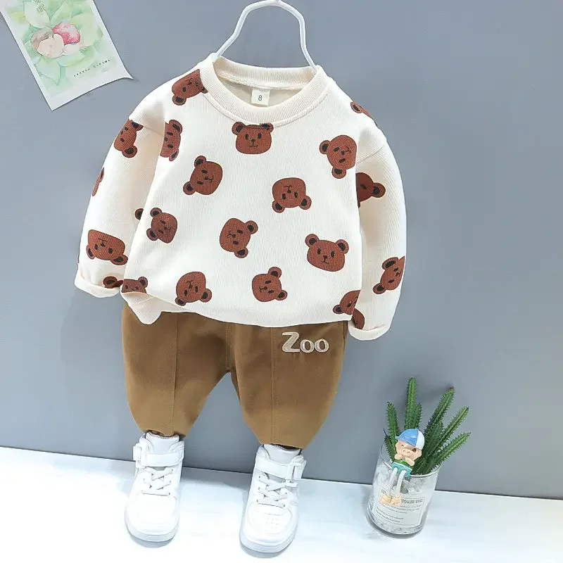 

New Boys Clothing Spring Autumn Baby Kids Cartoon Boy Tracksuits Kids Suits Long Sleeve T Shirt+Pants 2Pcs/Set 0-5 YEARS