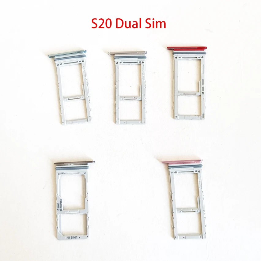 50Pcs/Lot Sim Tray Holder SIM Card Tray Slot Holder Adapter Socket  For Samsung Galaxy S20 / S20 Plus / S20 Ultra