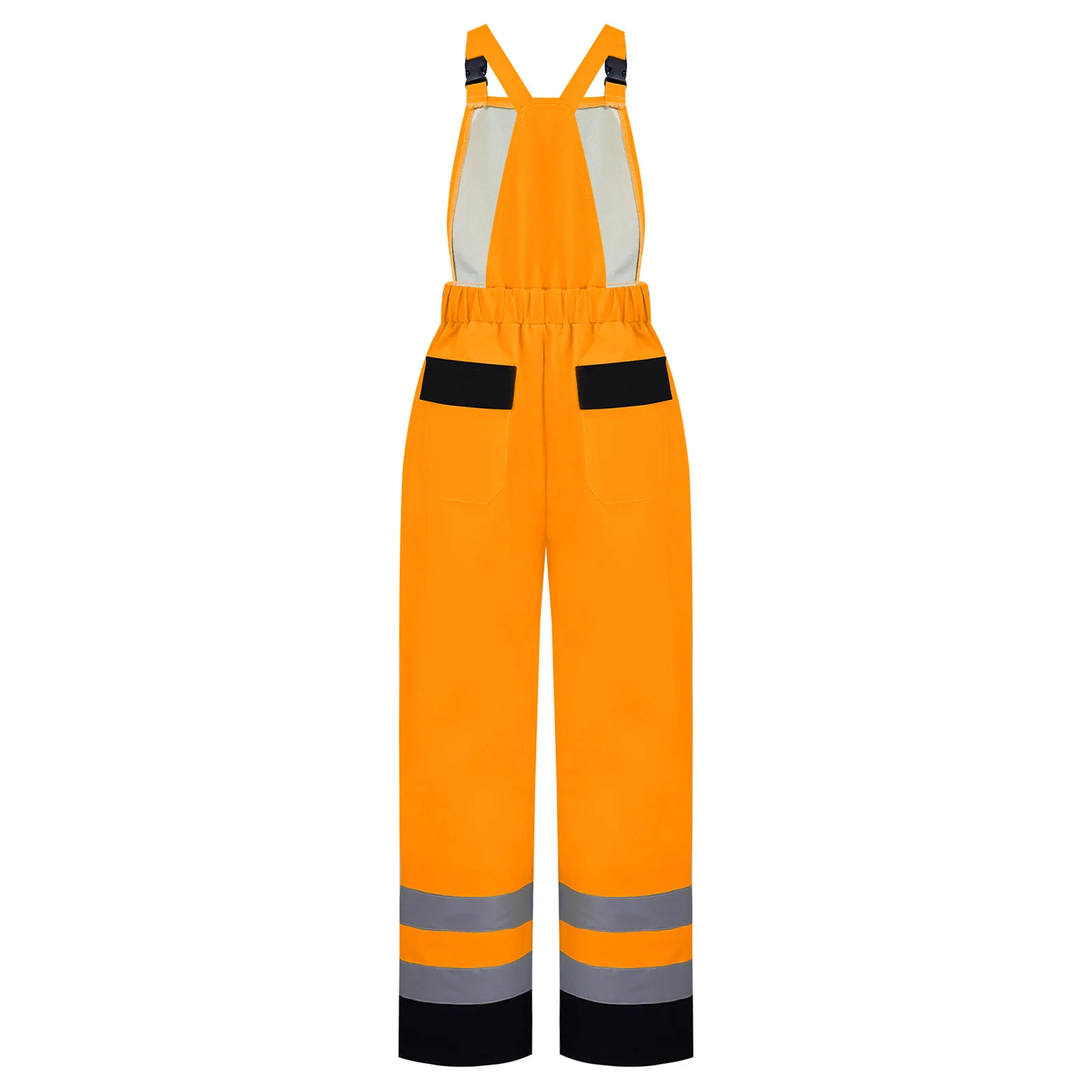 Boys Labor Workshop Uniform Reflective Strips Water Resistant Work Clothes Suspender Overalls Pants for Car Repair Costume