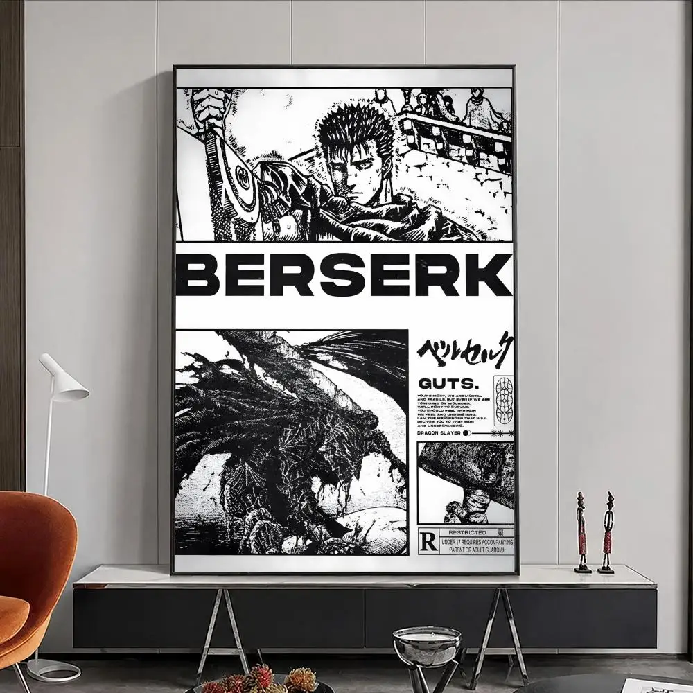 Anime Berserk Poster, Poster, Wandaufkleber, wasserfest, selbstklebend, HD-Kunst, Schlafzimmer, Bar, Dekoration – Detail 17