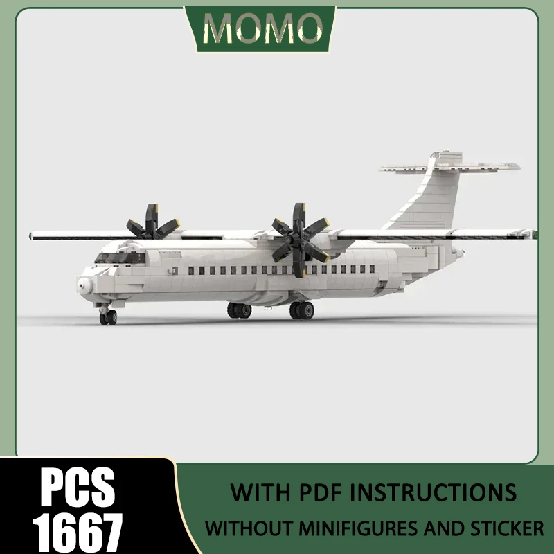 Bloques de Construcción de Modelos de la Serie Militar, Modelo Modular de Caza ATR-72, Tecnología Modular, Ladrillos de Ensamblaje, Juguete de Construcción, Regalos