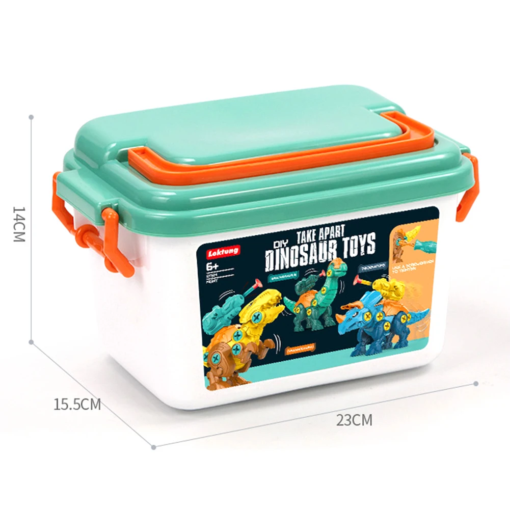Zerlegen Sie Dinosaurier-Spielzeug mit Aufbewahrungsbox, pädagogisches Logik-Übungsspielzeug, Geschenk für Geburtstag, Weihnachten