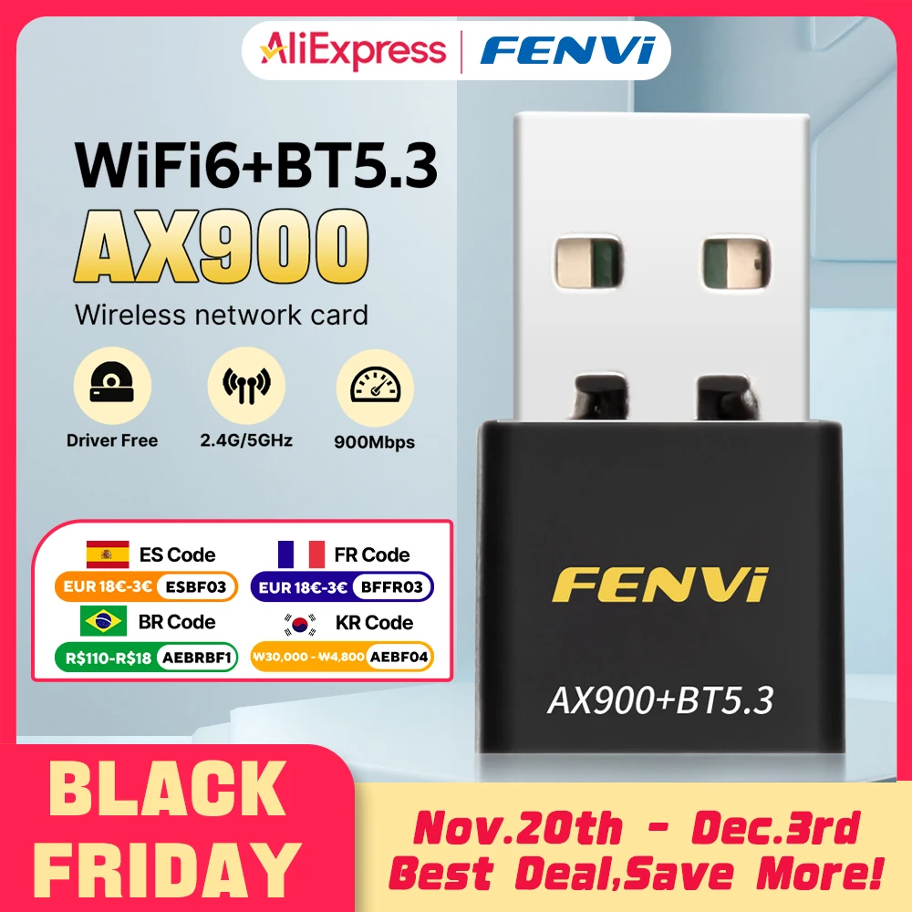 Рисунок 1 - Fenvi AX900 WiFi6 USB-адаптер Bluetooth 5