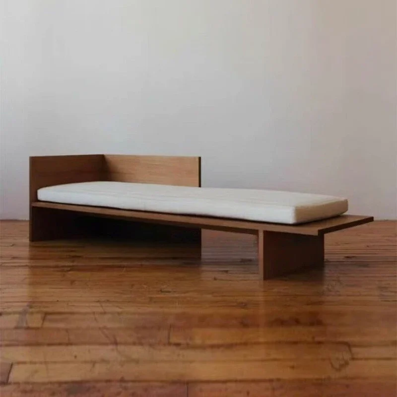 Wabi Sabi Wind B & B Cafe sitting area sofa stool, new Chinese solid wood shoe changing stool