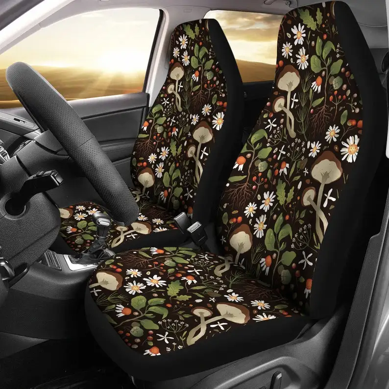 

Mushroom Car Seat Covers, CottageCore Goblincore Witchcore Aesthetic Y2K Retro Car Accessories, Hippie Car Seat Covers, Car deco