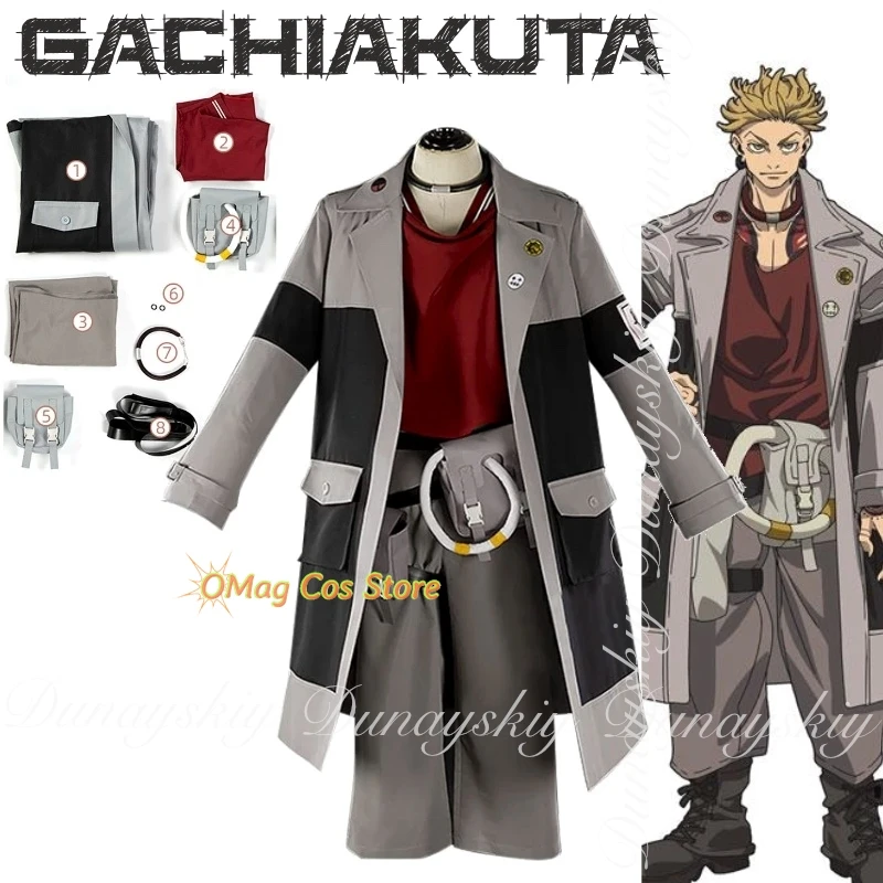 

GACHIAKUTA Anime Ludo Enjin Zanka Riyo Reaper Cosplay With Four Wigs And Four Characters Clothes Cosplay Costu disfraz mujer
