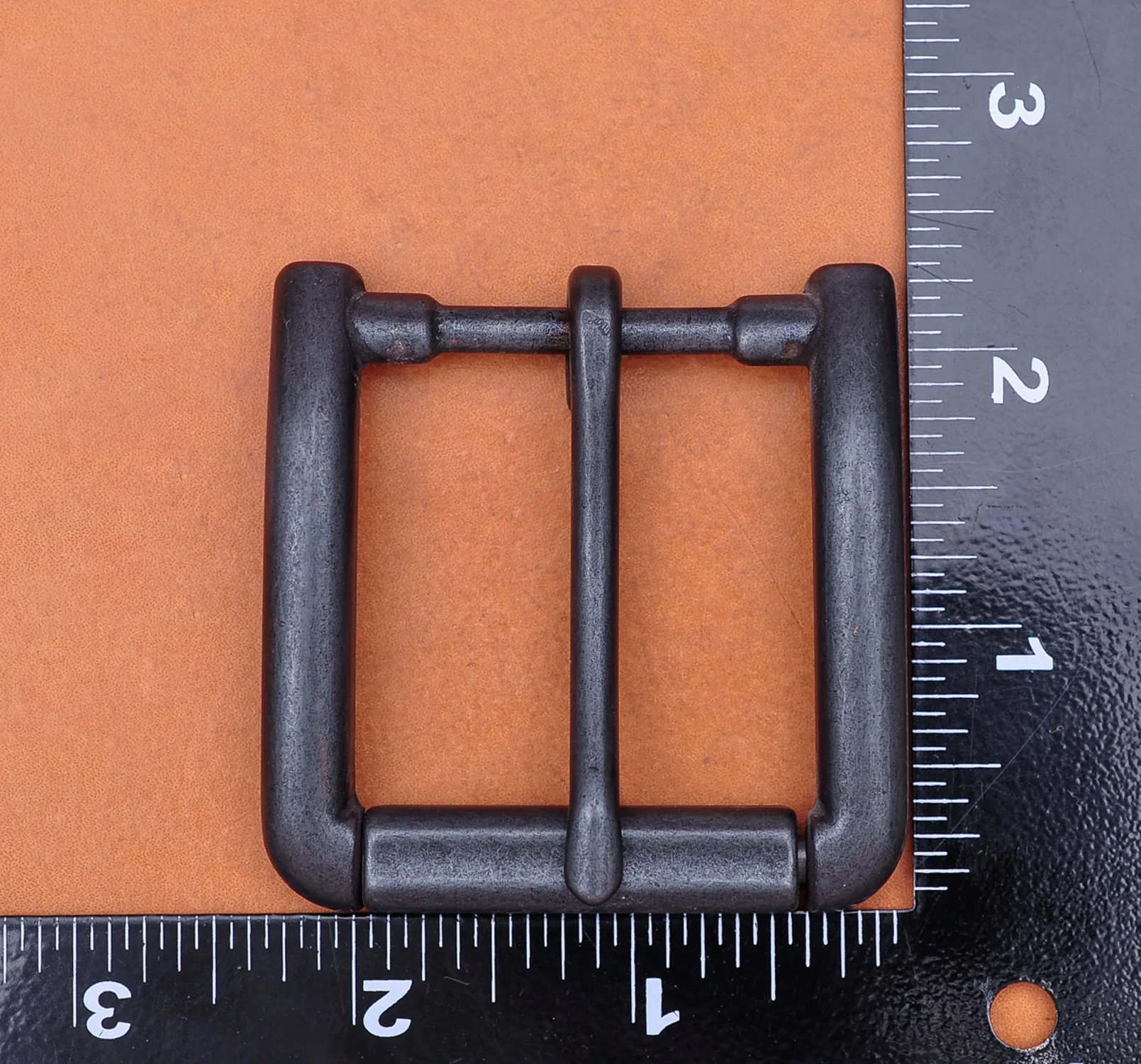 40MM Heavy Duty Men Antiqued Silver Metal Cowboy Single Prong End Bar Buckle Heel Bar Roller Leathercraft Belt Buckle