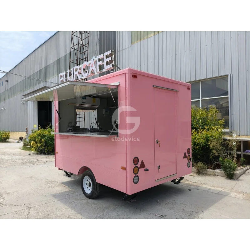 custom.New Design Food Trailer Yituo Food Truck Square Fast Food Business