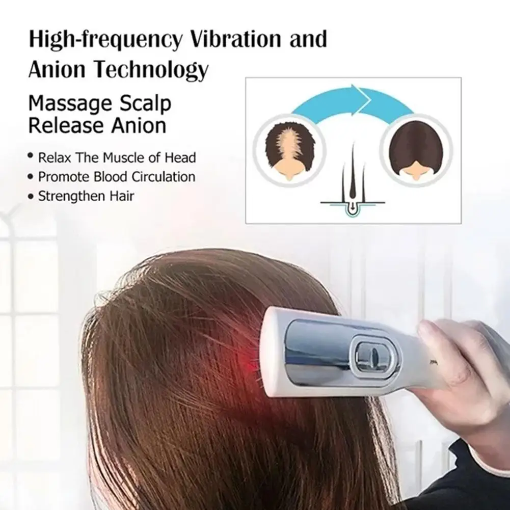 

Hair Comb Electric Multi-functional Head Massage Comb Vibrates Dry Health Sleep Comb Decompression Battery Meridian Care He Q5U3