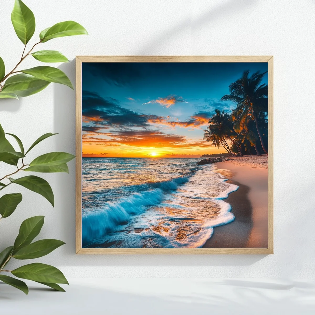 1 قطعة 40X40 سنتيمتر/15.74 بوصة جميلة الشاطئ عبر الابره عدة لتقوم بها بنفسك عدة 11CT/14CT معلقة اللوحة للهدايا الجدار الديكور #2