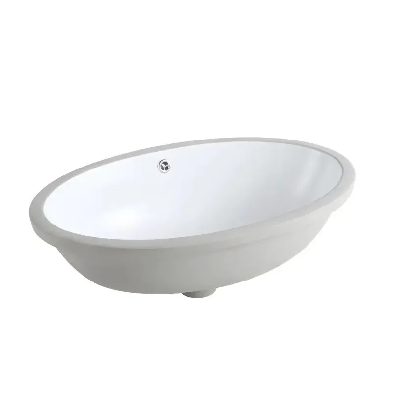 Square Ceramic Undermount Bathroom Sink Flat Bottom Embedded Washbasin for Hotel Toilet Vanity Countertop Installation