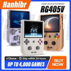 Anbernic RG405V Handheld Game Console 4’’ Touch Screen Android12 Somatosensory Gyroscope Streaming Retro Game Console Kid's Gift