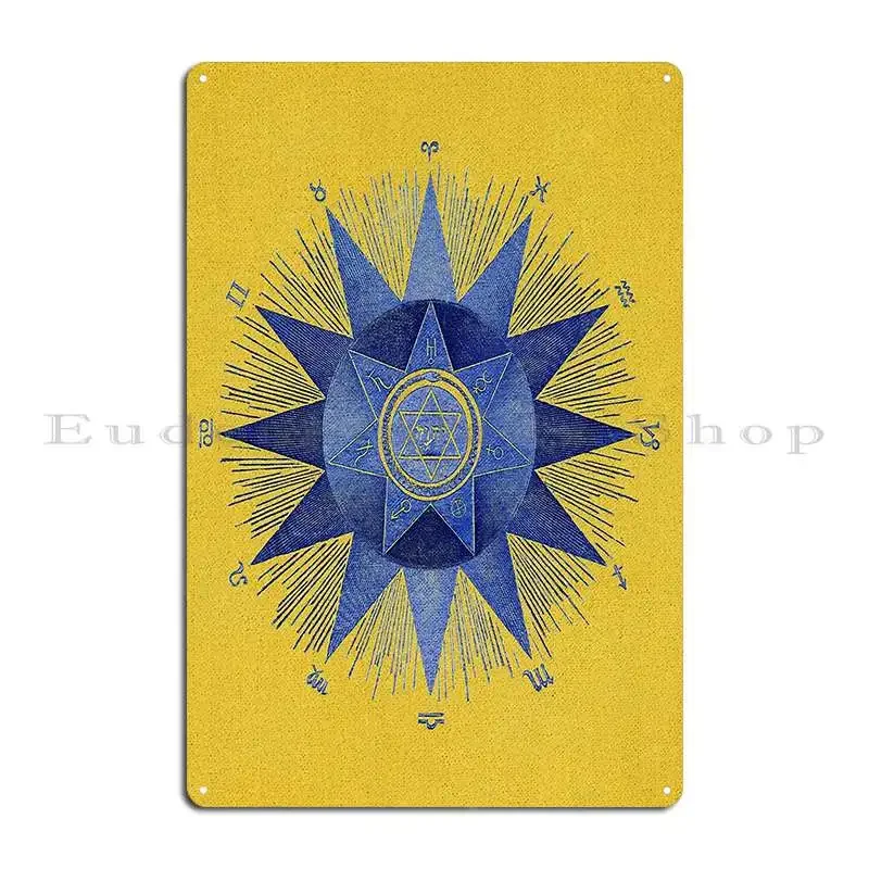 Solar Biology Rising Signs Metal Plaque Poster Rusty Cave Home Create Cinema Tin Sign Poster