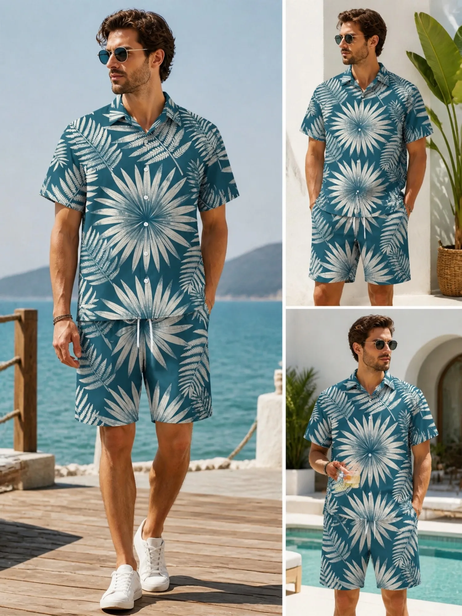 Resort Shirt Floral - Mens Floral Short Sleeve Shirt and