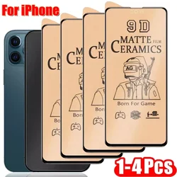 Soft Matte cerâmica protetor de tela, filme anti-quebrado, não filme de vidro para iPhone 14, 13, 12 Pro Max, 11, XR, XS, X, 8, 7 Plus, SE20, PCes 1-4