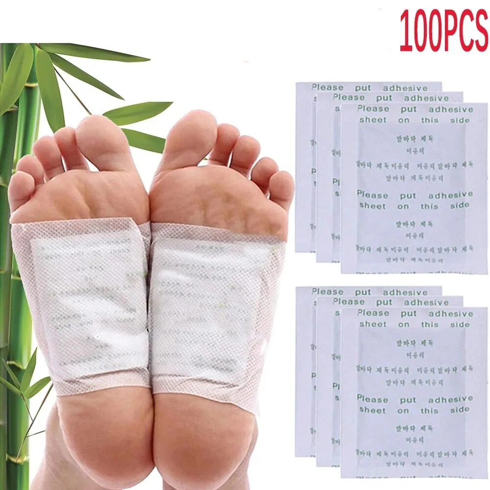 100pcs/lot Kinoki Detox Foot Patchs With Adhersive Foot Care Tool Improve Sleep Bamboo Pads For Foot Detox