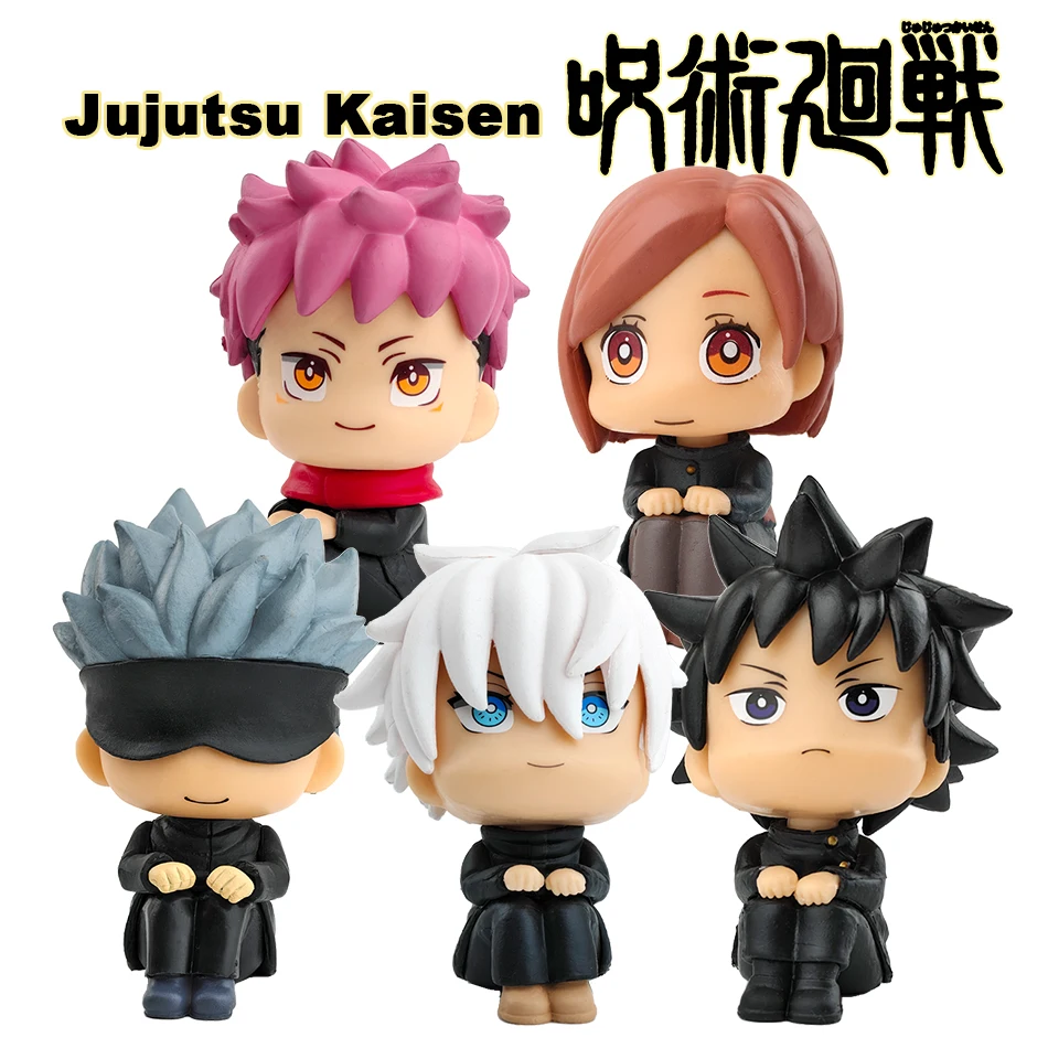 Julongsu kaisen anime figuras gojo satoru figura fushiguro megumi itadori yuji kugisaki nobara olhar up bonecas brinquedos kawaii