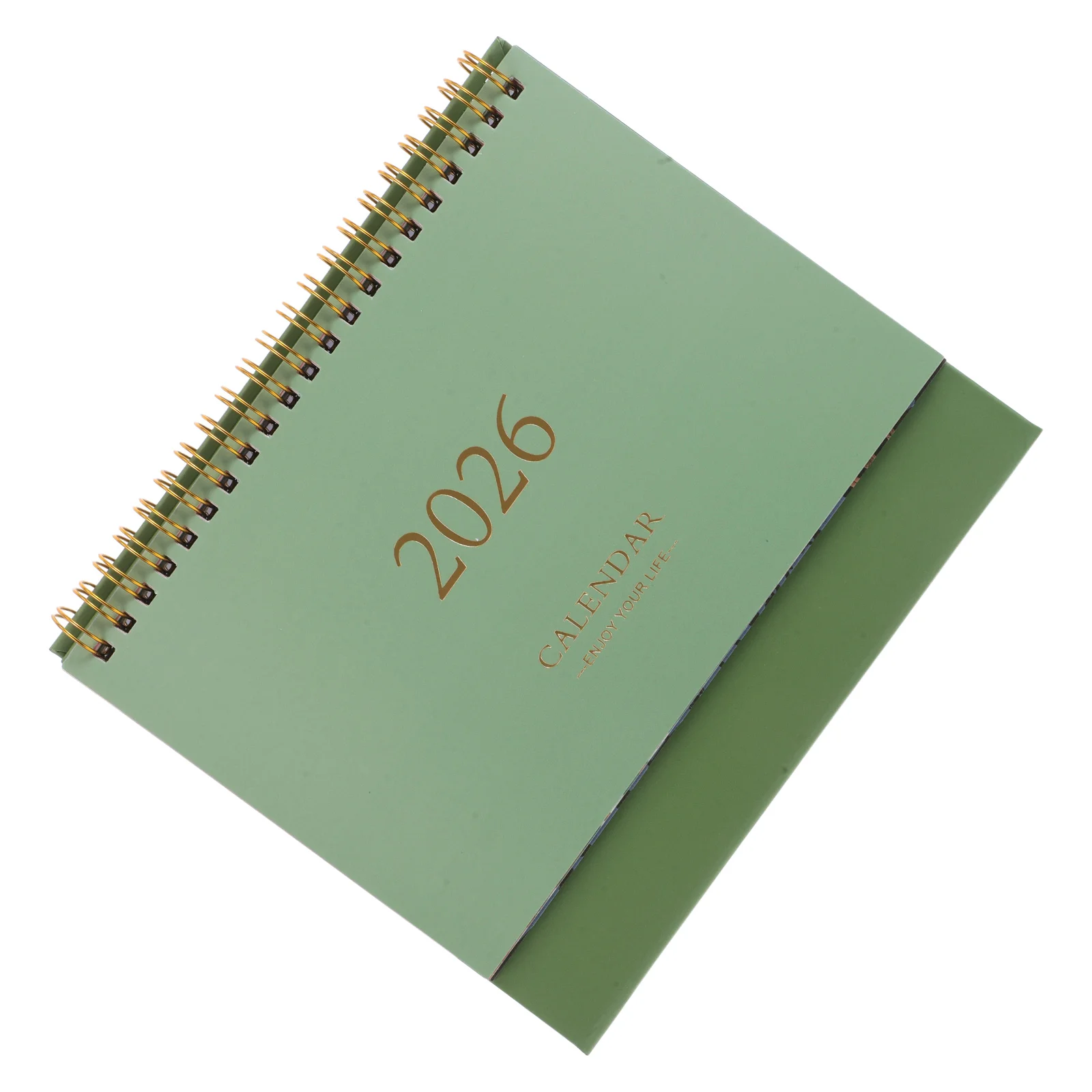 

Mini Desktop Calendar 2026 Compact Standing Flip Design Twin-Wire Bound Daily Schedule Planner Black Small Desk Organizer