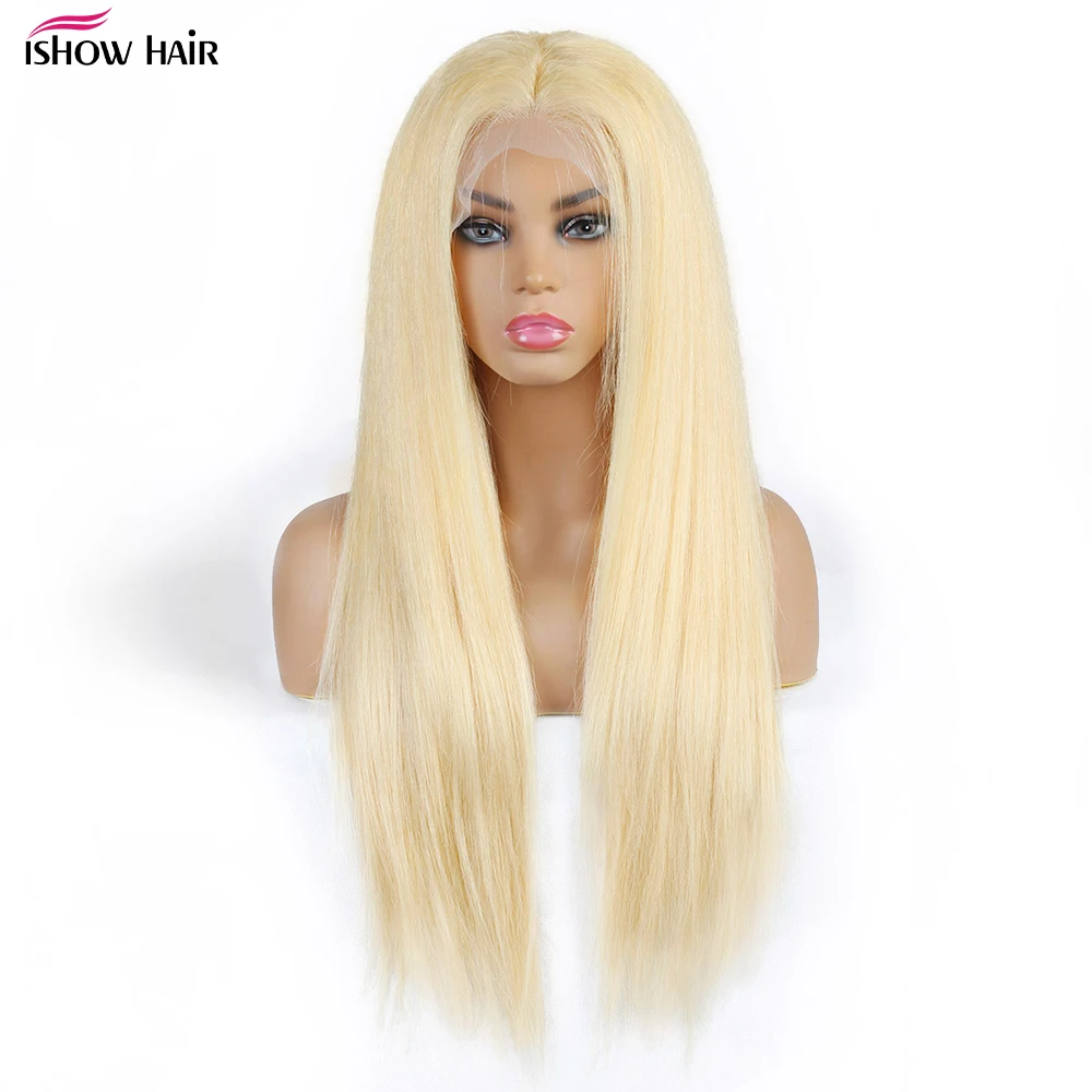 Ishow 613 Full Lace Human Hair Wig Blonde Lace Front Wig Human Hair Full Lace Wig Straight 13x4 Lace Front Human Hair Wig