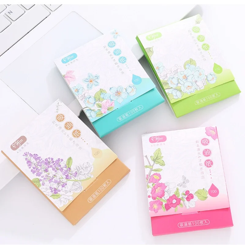 100p Facial Oil Blotting Sheets Paper Roller Cleansing Face Oil Control Absorbent Paper Beauty Makeup Tools  Face Wipes Portable