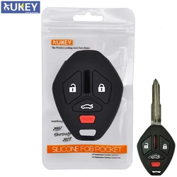 For Mitsubishi Eclipse Galant Lancer EVO ASX Endeavor Mirage Silicone Remote Key Case Fob Shell Cover 4 Buttons