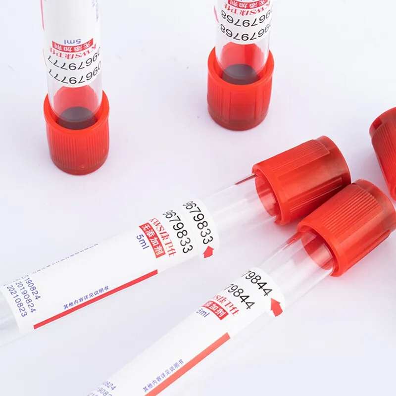 100 Tubes Platelet Rich Fibrin PRF Tube with No Additive 10ml Vacutainer Blood Collection Tubes for Veterinary Lab Supplies