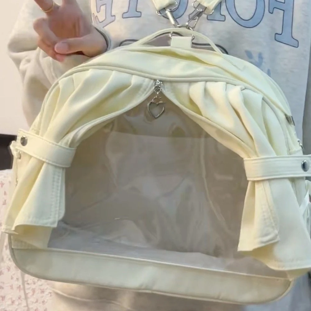 

Kawaii Design Pleated Curtains Backpacks Doll Transparent Itabag Student Bulk School Bag Girls Fashion Shoulder Crossbody Bags