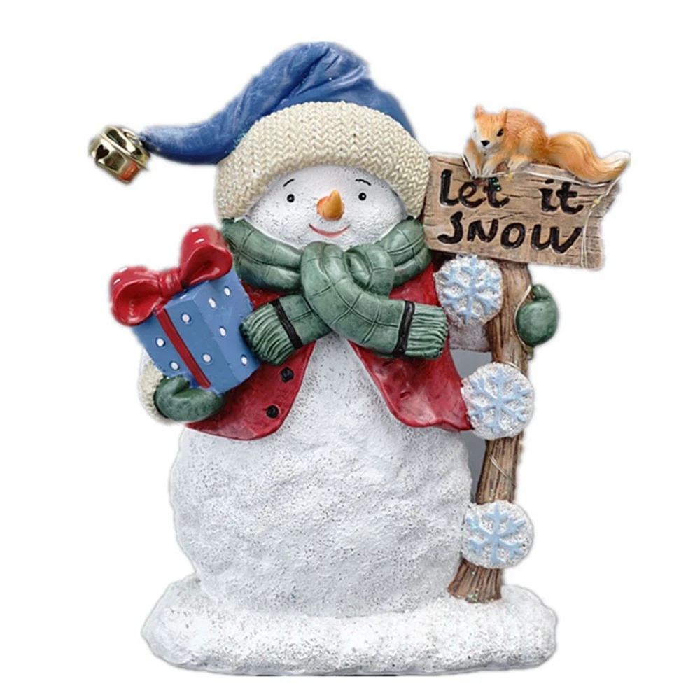 

Christmas Snowman Showcase Scene Decoration Christmas Home Statue Sculptures Figurine Nordic Room Home Decor Decoration Desk