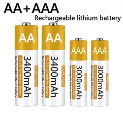 1.5V AA AAA Battery Rechargeable Lithium-ion Battery AA AAA  Battery for remote control mouse small fan Electric toy