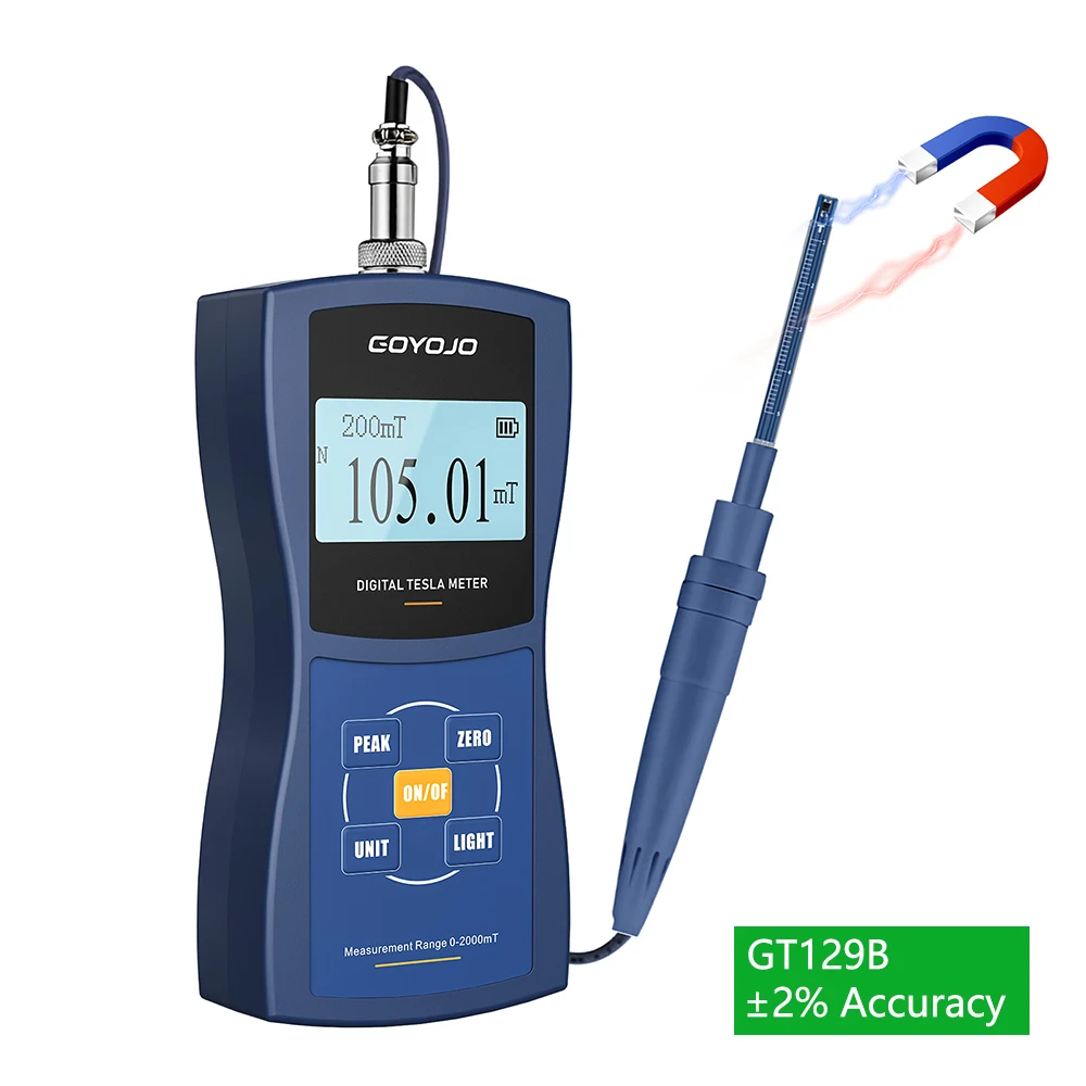 Gauss-meter met permanente magneet Handheld digitale Tesla-meter Magnetische fluxmeter Oppervlaktemagneetveldtest 5% 2% 1% nauwkeurigheid