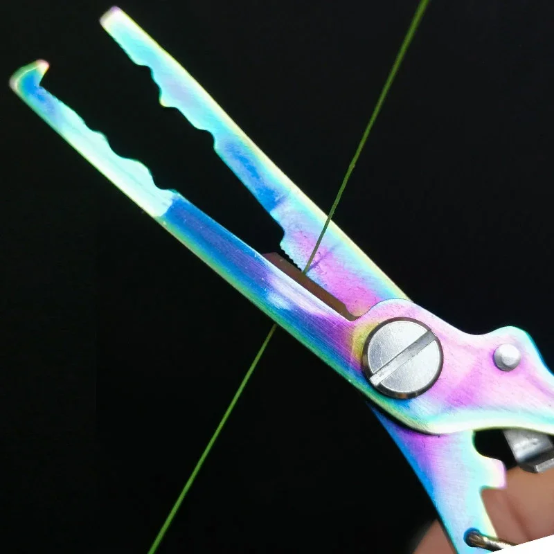 1 Stück Tragbarer Ringöffner Multifunktionale Angelzange Rutschfeste Edelstahl-Angelschnurzange zum Binden von Haken – Detail 4