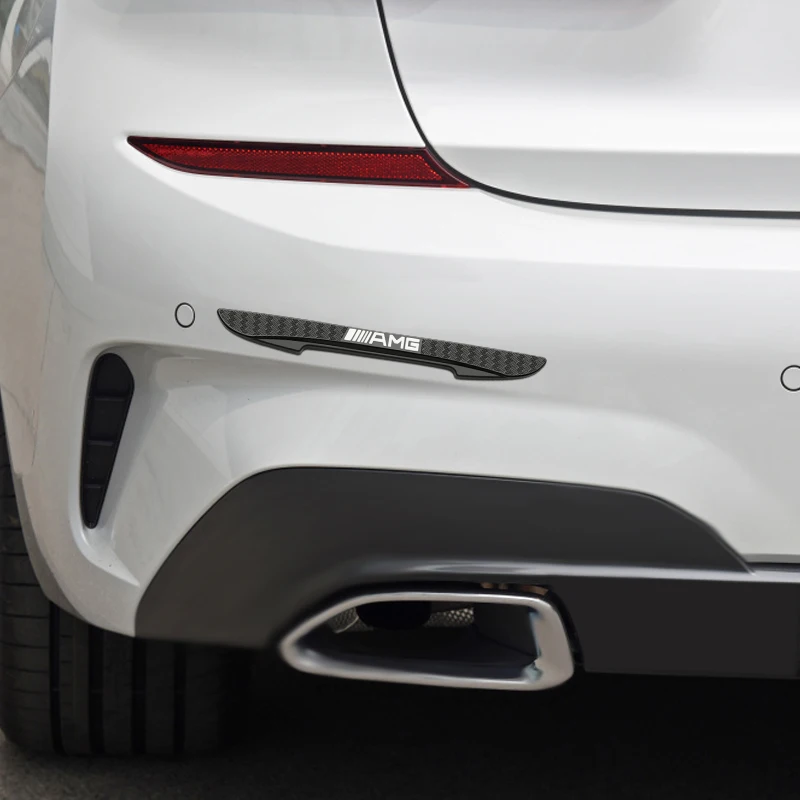 4 шт. резиновая защитная наклейка на край двери автомобиля, полоски против столкновений и царапин для Mercedes Benz AMG W204 GLC CLA W205 W203 W202