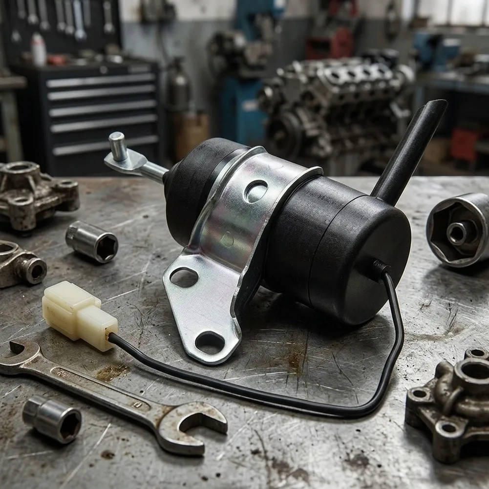 For flameout Solenoid Valve 16851 60012 12V for Kubota Engines Designed for For lawnmowers and Small-Scale Tractors