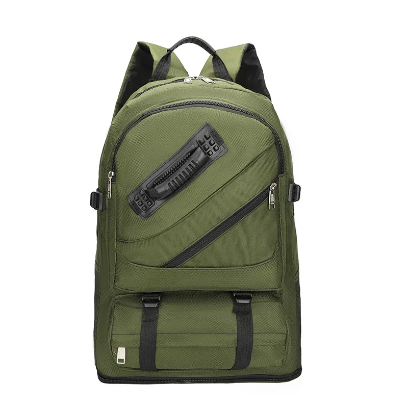 2025 new 50-75L fashion solid color large capacity men's and women's universal backpack supports extended outdoor tactical bag