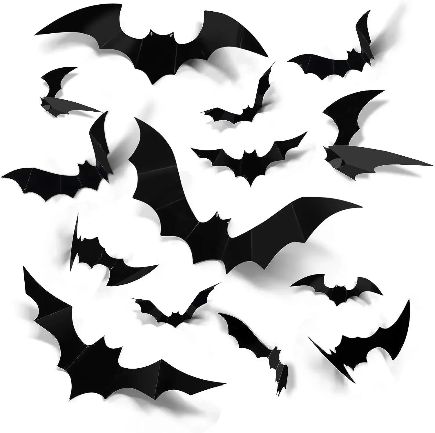 3d Bat Halloween Decoration Wall Stickers Decoration Furniture Windows Yard Bedroom Living Room Home Decoration 12pcs