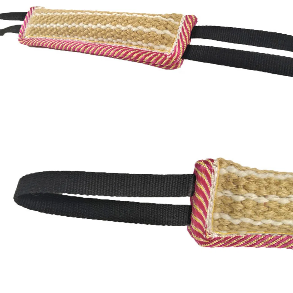 الكلب لدغة الساحبة قوية الكتان لدغة وسادة مكافحة زلة مقابض أداة التدريب اللعب التفاعلية الحيوانات الأليفة ممارسة وسادة التدريب في الهواء الطلق #4