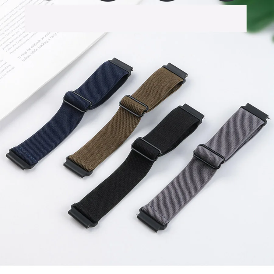 Nylon Elastic Band for Fossil Gen 6 5 44mm Sport Strap for Fossil Gen 5 Carlyle HR/GEN 5 LTE 45mm Replacement Bracelet 22mm Belt