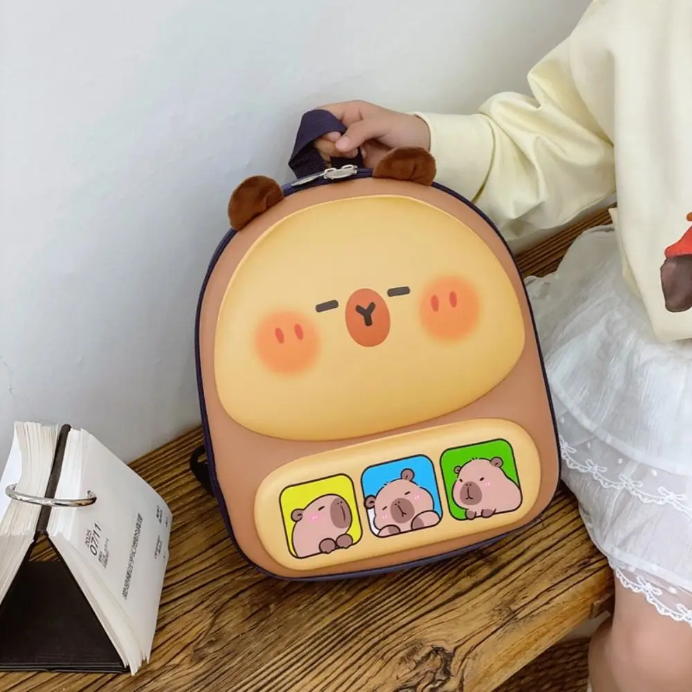 

New 3D Backpack Large Capacity Capybara Shoulders Bag Waterproof Lightweight Schoolbag Back To School