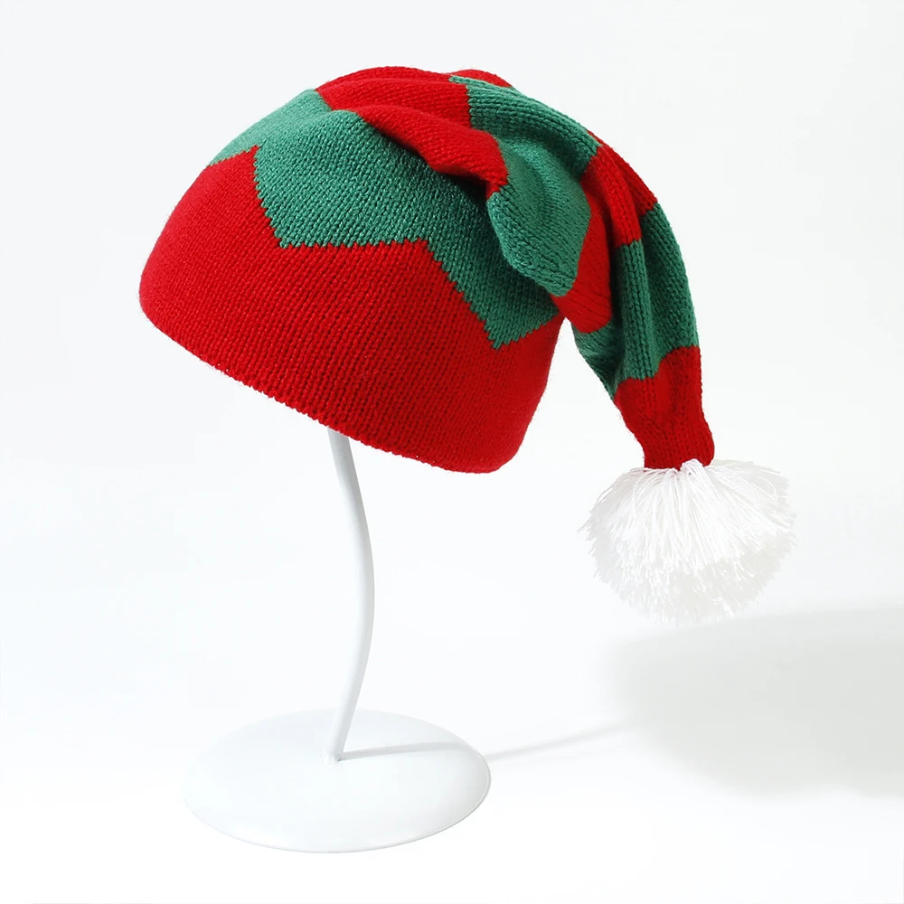 Adult Baby Christmas Hat Cute Navidad Hat Pompom Knitted Adult Child Soft Beanie Santa Claus Hat New Year Kid Gift Xmas Decorate