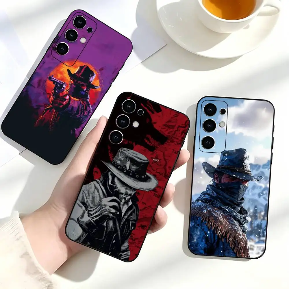 Coque de téléphone Red Dead Redemption pour Samsung Galaxy S23, S24, S25, S22, Ultra, S21, Plus, FE, Lite, Note, 10, Housse noire